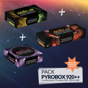 Ceci est l'image du pack d'artifice automatique Pyrobox 920+ - produit phare de la gamme Pyrobox Artifices, LE spécialiste de l'artifice de divertissement dans tout le Massif central - www.pyrobox-artifices.com