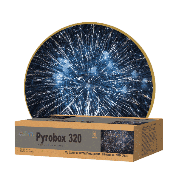 Feu d'artifice Pyrobox 320+ automatique, 320 projectiles en 2