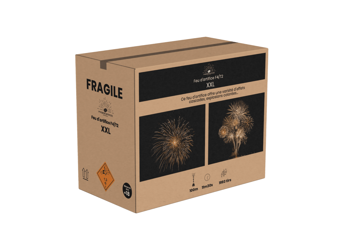 carton feu d'artifice avec formalités xxl