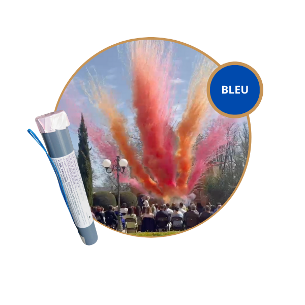 Feu d'artifice de jour Bleu - Pyrobox Artifices